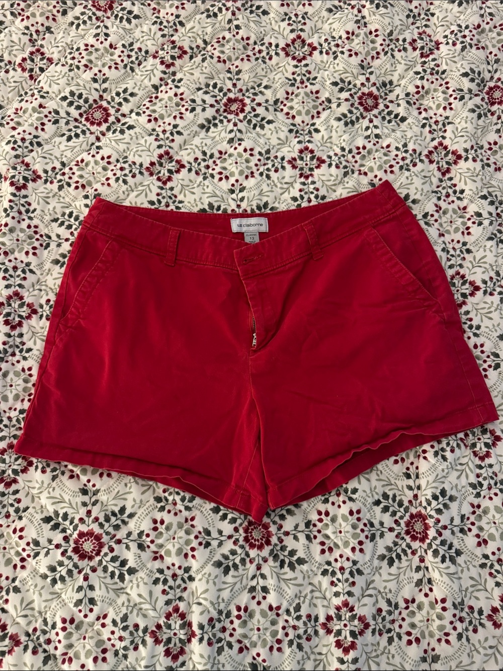 Liz Claiborne Bright Red Casual Women's Shorts